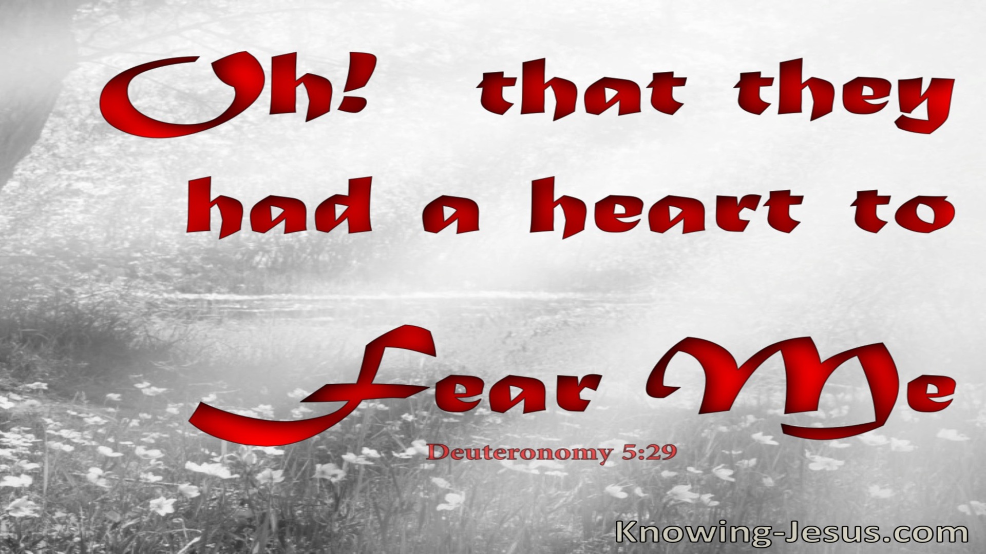 Deuteronomy 5:29 That They Had A Heart To Keep My Commandments (red)